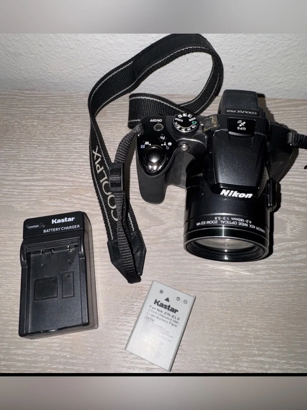 Nikon COOLPIX P510 16.1MP Digital Camera 42x Optical Zoom GPS Black Tested